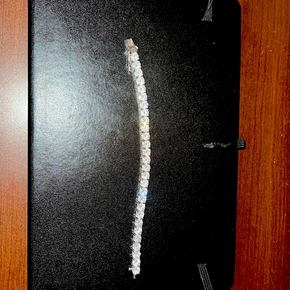 White Gold Vermeil VVS Lab Diamond Bracelet